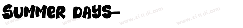 Summer days字体转换